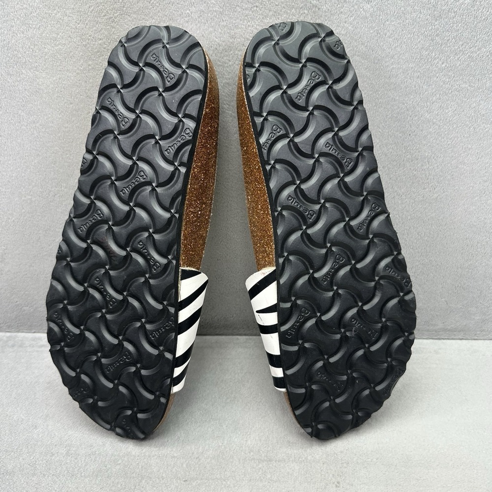 Birkenstock Betula Womens Size 7 Slide Sandals Zebra Striped Rhinestone Buckle - Picture 7 of 8